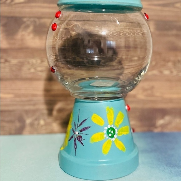 Flower cookie jar container - Picture 7 of 9